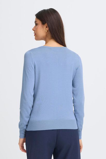 20604187Ss26 Basic O-Neck Fine Knit Card Baby Blue