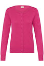20604187Ss26 Basic O-Neck Fine Knit Card Magenta
