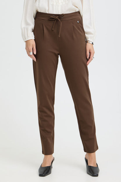 20605622 Stretchy Pull up Tracksuit Trousers Brown