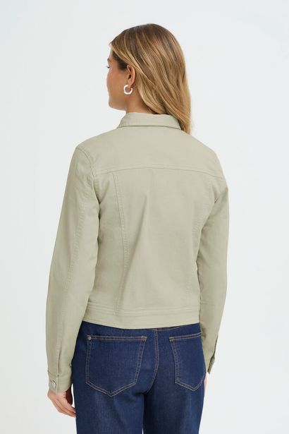 20609189 Short Denim Jacket Sage Green