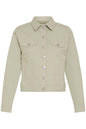 20609189 Short Denim Jacket Sage Green