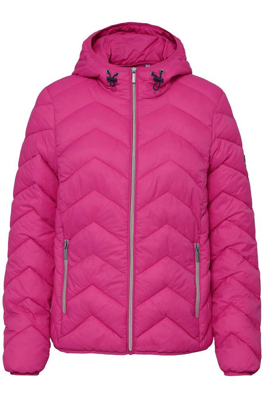 20609336 Hooded Padded Down Cas Jacket Fushia