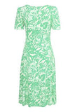 20610387 Print Jersey S/S A-Line Dress Green