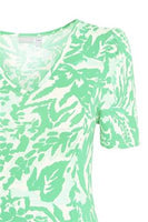 20610387 Print Jersey S/S A-Line Dress Green