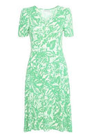 20610387 Print Jersey S/S A-Line Dress Green