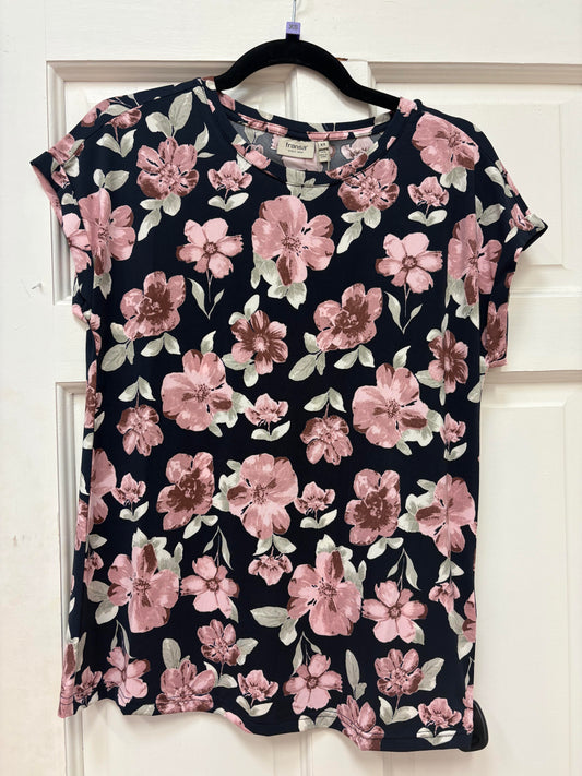 20610634 TEES PRINT SH/SL Navy/Pink