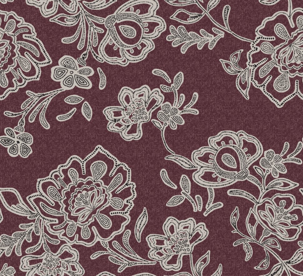 20610634 ?20 TEES PRINT SH/SL Wine/Grey
