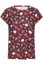 20610634C Christmas Print Top Fudge