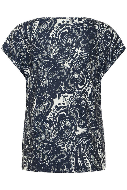 20610634 TEES PRINT SH/SL Navy/Green