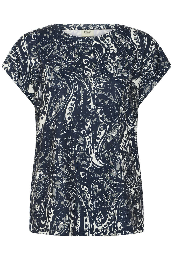20610634 TEES PRINT SH/SL Navy/Green