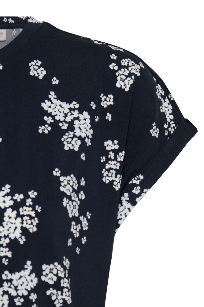 20610634  TEES PRINT SH/SL Navy/Cream