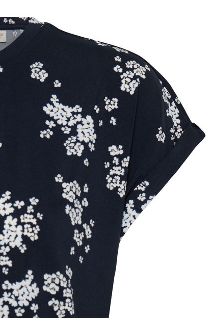 20610634  TEES PRINT SH/SL Navy/Cream