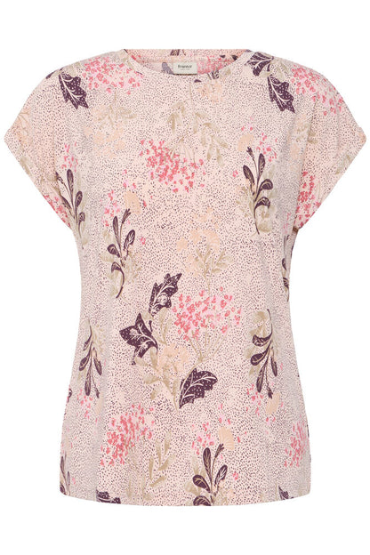 20610634 TEES PRINT SH/SL Pink/Plum