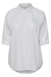 20611103 Crisp L/S Basic Shirt Up/Down H White