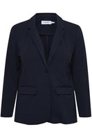 20611384 One Button Jersey Blazer Navy