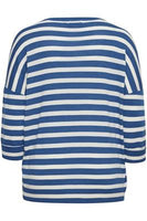 20611746 Stripe 3/4 Slve Jumper Blue/White