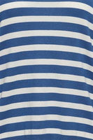 20611746 Stripe 3/4 Slve Jumper Blue/White