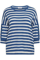 20611746 Stripe 3/4 Slve Jumper Blue/White