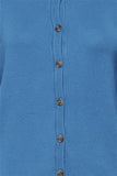 20611796 Puff Slve O-Neck Button Cardi Daphine Blue