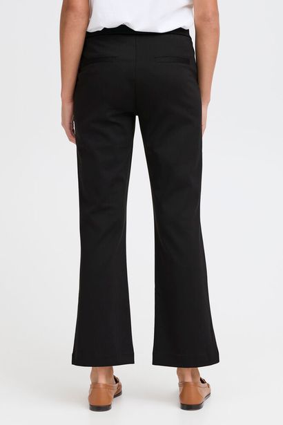 20611825 BOOTCUT HEAVY JERSEY PULL UP TROUSERS Black