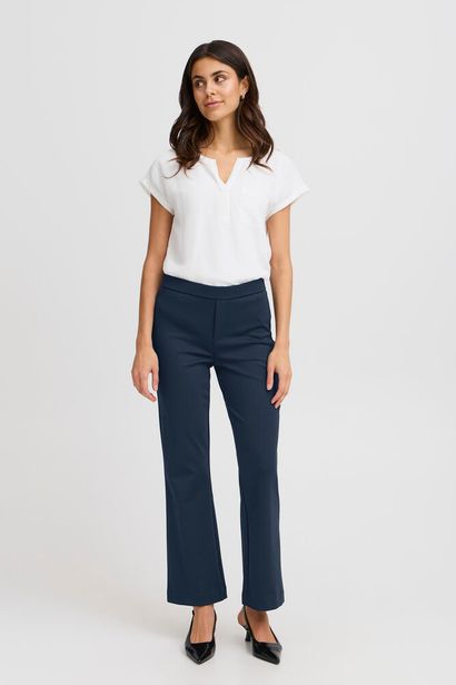 20611825 BOOTCUT HEAVY JERSEY PULL UP TROUSERS Navy