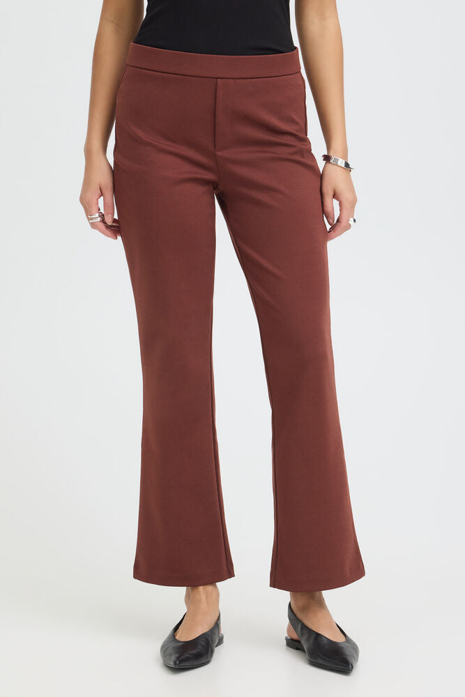 20611825 BOOTCUT HEAVY JERSEY PULL UP TROUSERS WINE