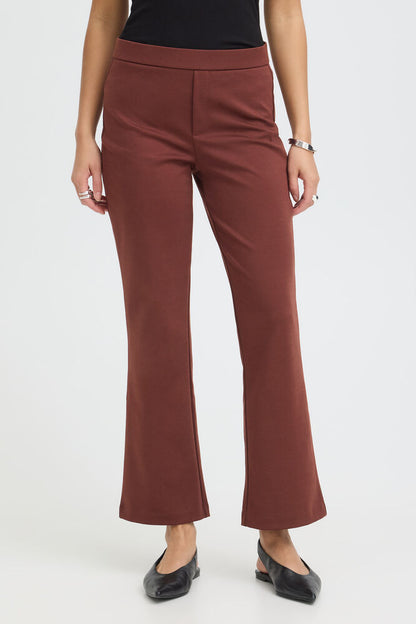 20611825 BOOTCUT HEAVY JERSEY PULL UP TROUSERS WINE
