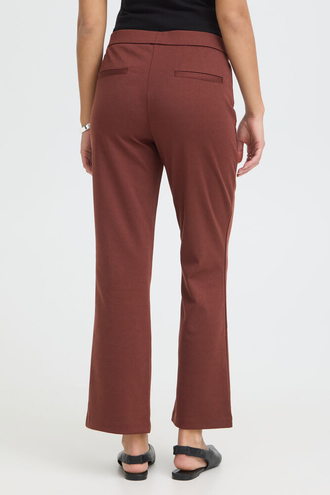 20611825 BOOTCUT HEAVY JERSEY PULL UP TROUSERS WINE