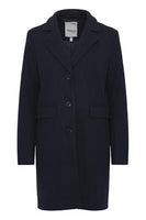 20612117 Button Up Wool Coat Navy