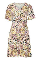 20612208 Print S/S A-Line Dress Pink