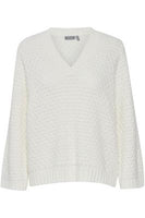 20612459 Chunky V-Neck Jumper Cream