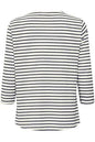 20613431 Hex/Stripe Soft Feel Boat Neck Navy/Cream