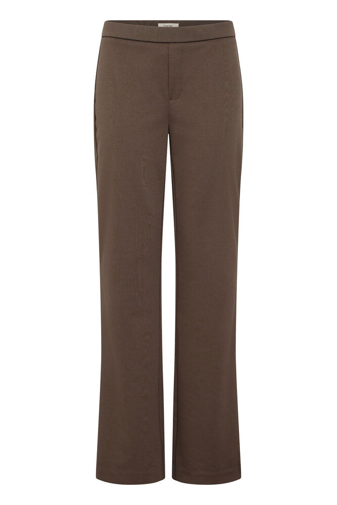 20613528 BOOT CUT PULL UP HEAVY JERSEY TROUSERS Chocolate