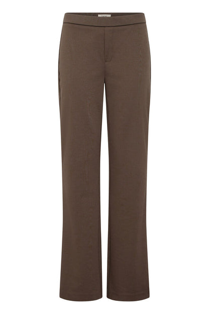 20613528 BOOT CUT PULL UP HEAVY JERSEY TROUSERS Chocolate