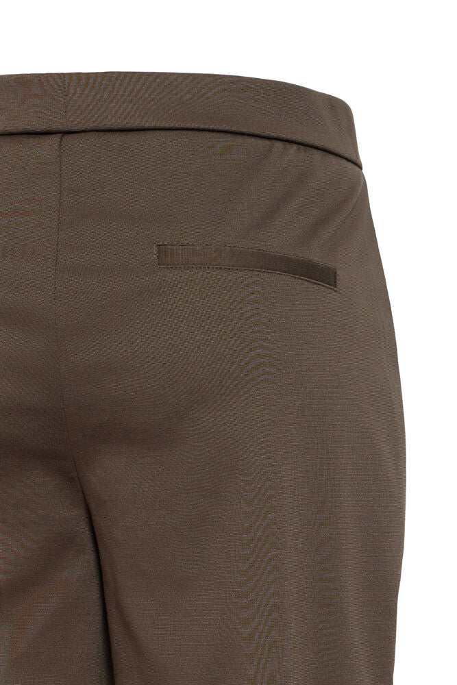 20613528 BOOT CUT PULL UP HEAVY JERSEY TROUSERS Chocolate