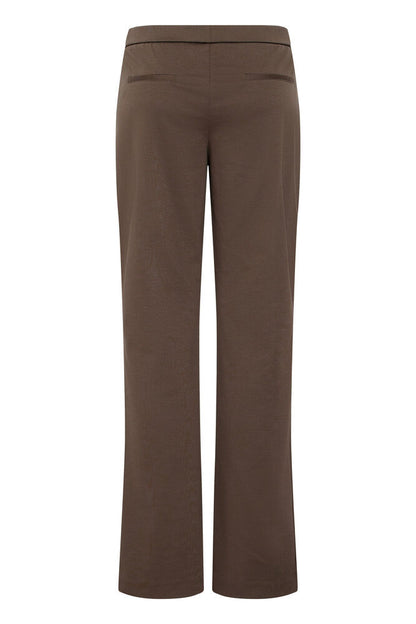 20613528 BOOT CUT PULL UP HEAVY JERSEY TROUSERS Chocolate
