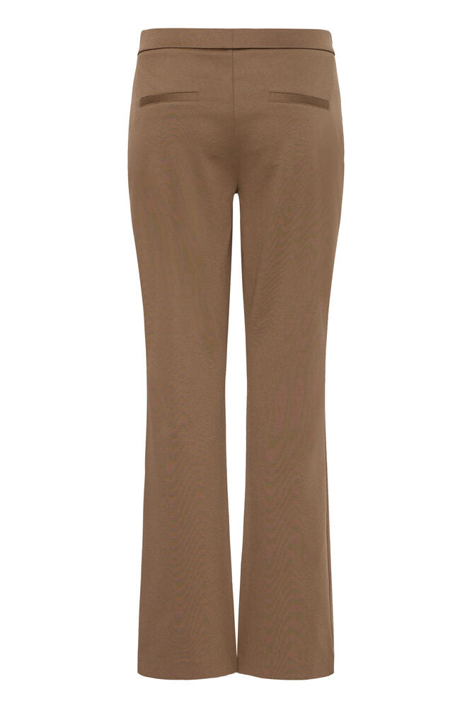 20613528 BOOT CUT PULL UP HEAVY JERSEY TROUSERS Brown