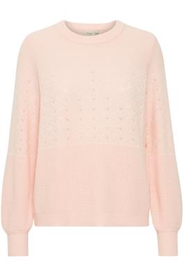 20614175 O-Neck Puff Slve Design Jumper Peach