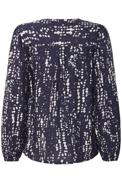 20614542 Vnck L/S Elastic Sleeve Buff Sh Navy/Cream