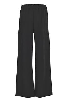 20614598 Wide Leg Elastic Waist Jersey T Black