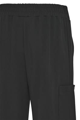 20614598 Wide Leg Elastic Waist Jersey T Black