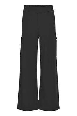20614598 Wide Leg Elastic Waist Jersey T Black