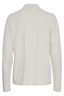 20614650 High Neck Mock Wrap Style Top Cream