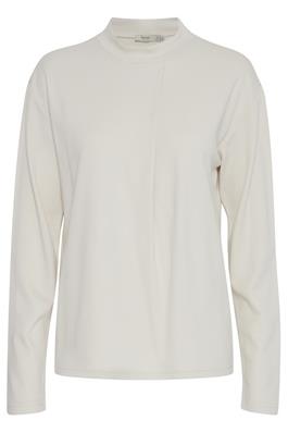 20614650 High Neck Mock Wrap Style Top Cream