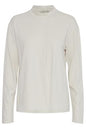 20614650 High Neck Mock Wrap Style Top Cream