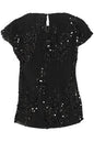 20615003 Sequence Design Cap Slve Pleat Black