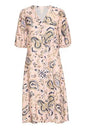 20615423 Linen Mix Puffy Slve Print Dres Sage Green