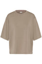 20615492 S/S Super Soft Oversize Top Taupe