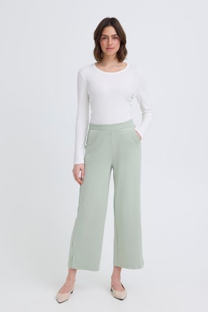 20615493 Super Soft Wide Leg 7/8 Trouser Desert Sage
