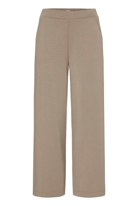 20615493 Super Soft Wide Leg 7/8 Trouser Taupe
